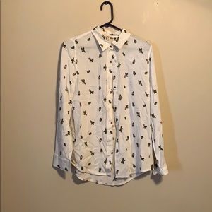 Cactus Long Sleeve Button Up